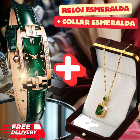 LLEVA EL RELOJ ESMERALDA Y OBTÉN EL COLLAR ESMERALDA GRATIS