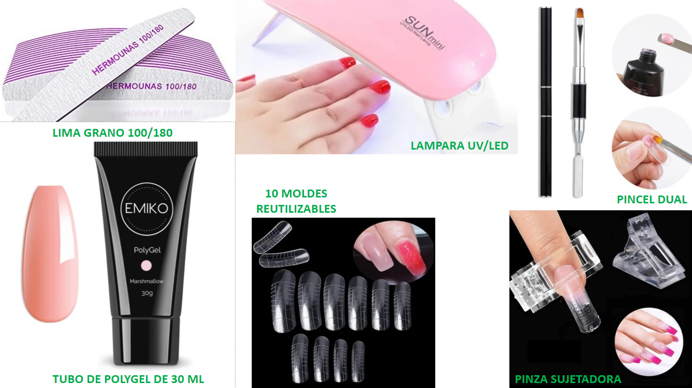 Kit polygel para uñas